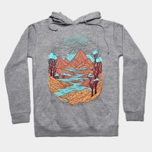 Geometric landscape Hoodie